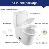 1.1/1.6 GPF Elongated Comfort Height Super Quite Flushing Floor Mounted One-Piece Toilet, CUPC B2724P246931