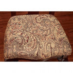 ZUN Formal Classic Traditional Dining Chairs Cherry Solid wood Damask Print Fabric Seat Intricate Back B01172303