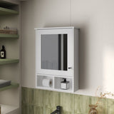 Poston Medicine Cabinet With a Door And Included Mirror, White B128P237156