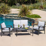 HONOLULU 4PC PE WICKER SET 52917.00IRNGRY