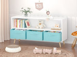 Kids bookcase with Collapsible Fabric Drawers, Children's Book Display, Toy Storage Cabinet 15986416