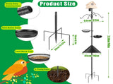 Bird Feeder Pole with Squirrel Baffle, 5-Prong Base Heavy Duty Bird Feeder Stand, 32"-94" Adjustable 89092428