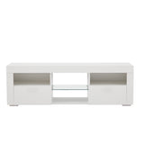 White morden TV Stand with LED Lights,high glossy front TV Cabinet,can be assembled in Lounge Room, 15515530