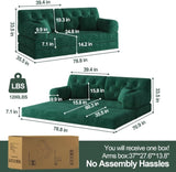 78.8inch Modular sofa, convertible pudding block sofa, floor-standing sofa bed with armrests and W3147P351666