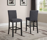Biony Fabric Bar Stools with Nailhead Trim, Set of 2, Grey T2574P164853