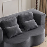 Queen Size Sofa Bed, Chenille Futon Sofa Couch, High-Density Foam Convertible Sleeper Sofa, W1829P280219