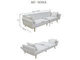 Modern Teddy Upholstered Accent Loveseat Sofa With Side Pocket,Folding Sleeper Sofa Bed With W1117P303450