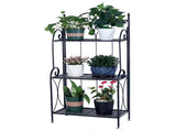 Metal Foldable 3-Tier Plant & Home Dcor Display Stand Rack / Book Shelf 04893666