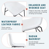 Classic White PU Leather Chair - A Fashionable Seat Suitable for Modern Minimalist and Industrial W3226P279062