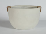 Round Concrete Planter Set of 2, Large Outdoor Indoor Handmade Rustic Decorative Planter Pots with W347P465313