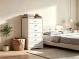 () 6-Drawer Particleboard Chest with Melamine Finish 19.07*15.75*48.27in White 91730104
