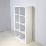 ZUN 8-Cube Organizer Storage with Opened Back Shelves,2 X 4 Cube Bookcase Book Shleves for Home, Office 02606646