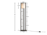 Metal Floor Lamp with Glass Cylinder Shade B03599405