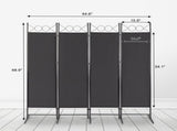 5.74FT 4-Fold Top With Shape 160g Polyester Cloth Plastic Feet Carbon Steel Frame Foldable Screen 87841524