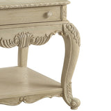 Antique White End Table with Bottom Shelf B062P209110