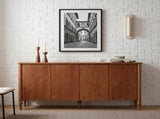 59" Rustic Sideboard Buffet Cabinet Credenza with 4 Doors & 2 Shelves,Farmhouse Wood Accent Storage W2263P531251