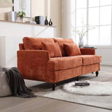 COOLMORE Mid Century Modern chenille Fabric Loveseat sofa, 2-Seat Upholstered Loveseat Sofa Modern W395P151899