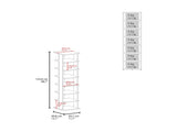 Shoe Rack, Gray Walnut, 7 Shelves B097P369416
