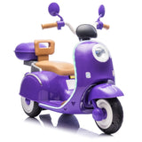 12V Kids Ride On Three-Wheel Electric Motorcycle,2WD,Cool Waterfall Light,Large Storage W1578P235069