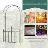 Steel Garden Arch with Gate 70695241