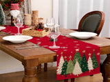 Christmas Table Runner 13x72 Inch, Xmas Trees Snowflakes Holiday Decorative Farmhouse Table 70768110