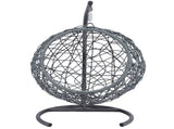 Cat Swing Bed with Stand & Cushion, Cat Egg Chair with Rattan Wicker Appearance, Indoor Hanging 05489427