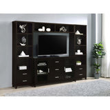 Cappuccino Media Tower with Shelf and Drawer B062P153829