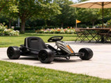 Kids Electric Drift Go Kart 24V, Dual Motor Soft Start Ride-On Kart with PU Wheels,Gray 71549371