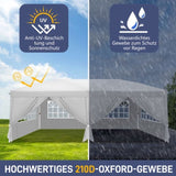 3 x 6m Four Windows Practical Waterproof Folding Tent White 92876910