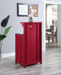 ZUN Red 3-Shelf Reception Desk B062P215480