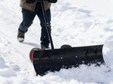 30" Wide Metal Snow Pusher with 15" Height & 2 Wheels,Adjustable Angle & Height Handle for 68039684