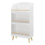 ZUN Kids Bookshelf, 3-Tier Bookcase, Book Organizer, toy Storage Cabinet Organizer, White 33748394