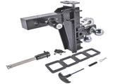 Black Adjustable Trailer Hitch Fits 2.0-Inch Receiver 8" Drop Hitch 08381165
