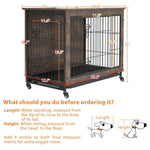 ZUN 23 Inch Brown Heavy-Duty Dog Crate Furniture 64310384