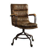 Vintage Whiskey Swivel Office Chair with Casters B062P182755
