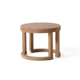 ZUN Outdoor Acacia Wood Side Table, 18" Solid Side Table for Patio, Pool, Porch 72306.00BRN