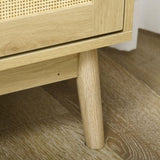 Sideboard Buffet Cabinet with Rattan Doors, Natural 47648043