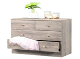 Modern Simple 4-Drawer Dresser Nightstand Gray 74731690
