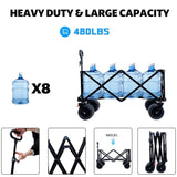 Foldable Wagon with Extended Tailgate, Waterproof Dustproof UV Resistant Wagon Rain Covers, Heavy W321P269239