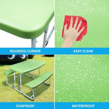 ZUN Kids Picnic Table Outdoor, Plastic Table & Chair Set, Kids Activity Sensory Table, Picnic Table W1215P151685