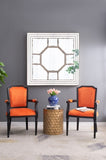 48"x48" Antique Style Decorative Square Wall Mirror with Mirrored Frame, Wall Decor for Living Room W2078126897