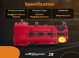 Aluminum Valve Cover Set for Chevy Cruze Trax Sonic Volt Encore ELR 11-19 1.4L 01835655