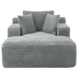 Full- compressed Chaise Lounge Sofa Bed 48.8" Upholstered Sofa Couch with Removable Pillows, Modern 83733908