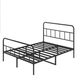 Metal Platform Bed frame with Headboard, Sturdy Metal Frame, No Box Spring Needed W578P147731