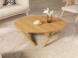 Round 2-in-1 Transformer Coffee Table with Adjustable Height, 16.5" for Coffee Table, 29.5" for N735P369877N