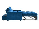 Convertible Sofa Bed, 3-in-1 Multi-Functional Velvet Sleeper Couch Pull-Out Bed, 47'' Loveseat W1117P265778