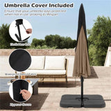 10 Feet Patio Cantilever Umbrella - Taupe 16606526