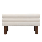 Upholstered Dining Bench, End of Bed, Entryway Bench, Boucle Ottoman for Dining Room, Bedroom, N779P292154A