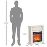 27" Electric Fireplace with Mantel Surround, 1400W Replaceable Fireplace Insert Heater with 27698530
