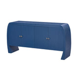 U-Style Four-Door Ash Veneer Storage Cabinet with Curved Legs, Perfectly Suited for Hallways, N711P241277V